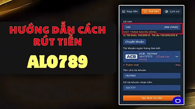 Cách rút tiền Alo789 đơn giản, tiền về trong 5 phút 